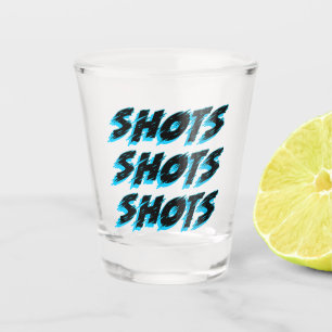 Verre A Shot Tirages Tirages Tirages Bleu