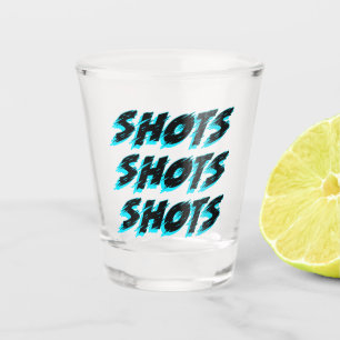 Verre A Shot Tirs Tirs Tirs Bleu