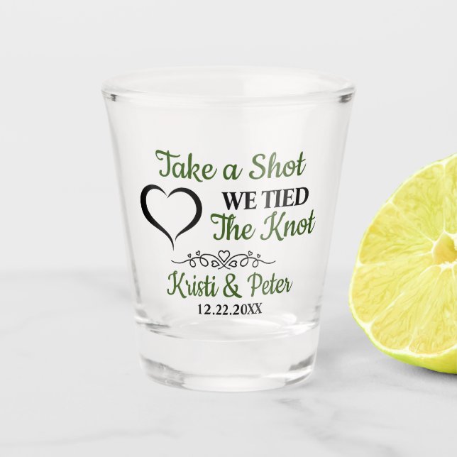 Verre A Shot Toast de mariage Take A Shot (Devant)