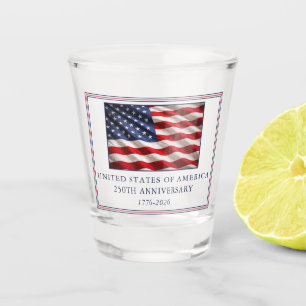 Verre A Shot Toast patriotique pour le 250e anniversaire des Ét
