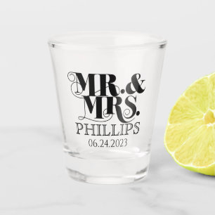 Verre A Shot Toast the New Mr. & Mme ! Conception de la cérémon