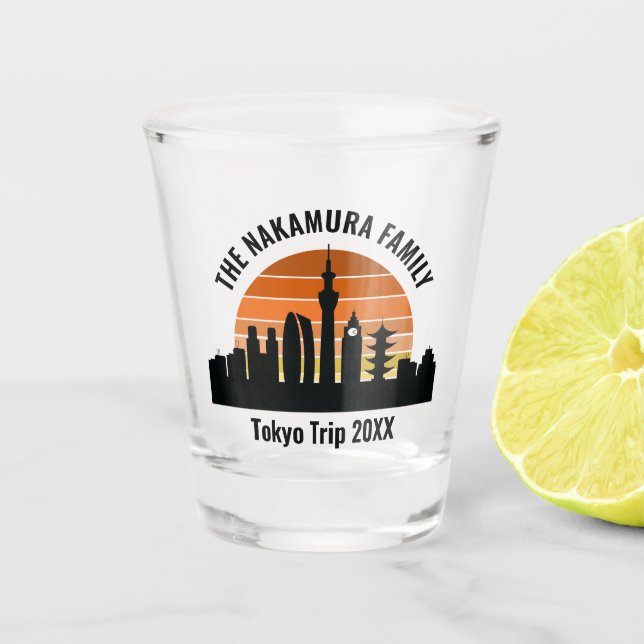 Verre A Shot Tokyo Japon Sunset Custom Vacances Souvenir (Devant)
