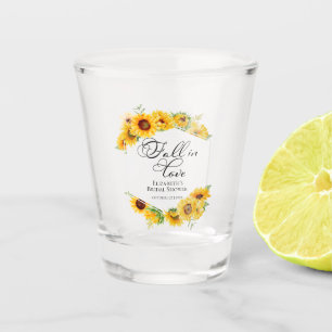 Verre A Shot Tombé Amoureux Tournesol Automne Enterrement de Vi