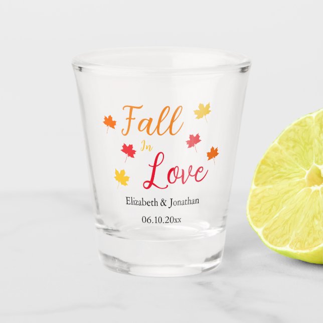 Verre A Shot Tombez Amoureux Mariage (Devant)