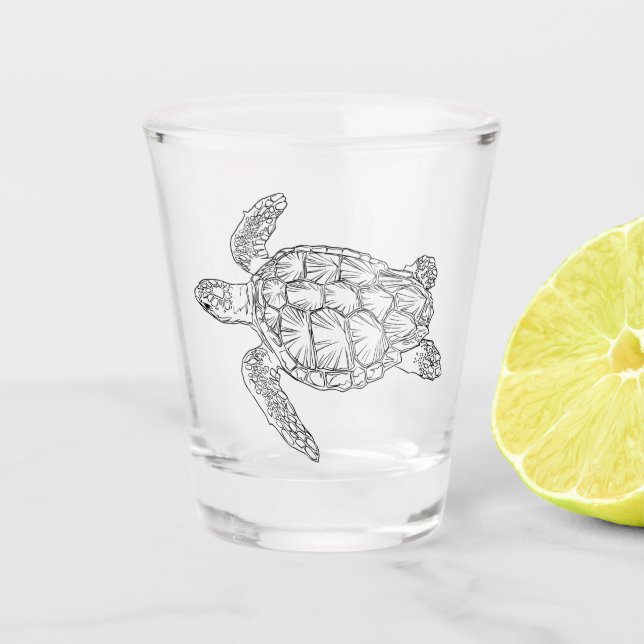 Verre A Shot Tortue de mer (Devant)