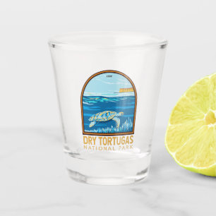 Verre A Shot Tortugas Sec Parc National Turtle Vintage