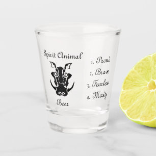 Verre A Shot Totem Spirit Animal Tribal Boar Head