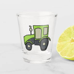 Verre A Shot Tracteur agricole vert