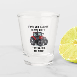 Verre A Shot Tracteur de devis d'agriculture amusant Travail du