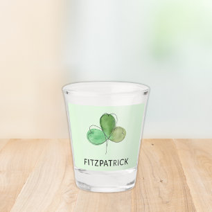 Verre A Shot Trèfle vert personnalisé Patrimoine irlandais