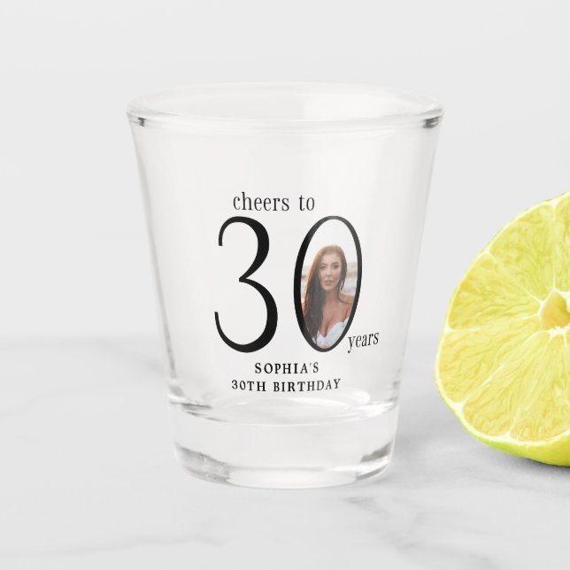 Verre A Shot Trente photos minime 30e anniversaire (Devant)
