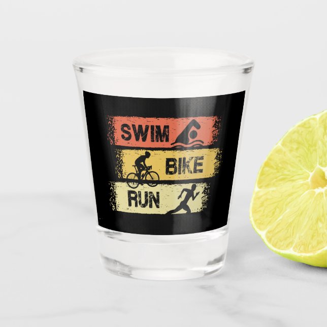 Verre A Shot Triathlon - Nager Vélo Courir (Devant)