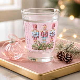 Verre A Shot Trio de casse-noisettes rose de Noël