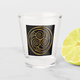 Verre A Shot Triple Celtic Knot Swirl Mandala