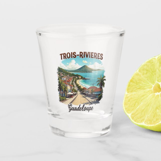 VERRE A SHOT TROIS-RIVIERES GUADELOUPE (Devant)