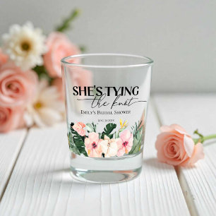 Verre A Shot Tropical Floral Elle se marie Enterrement de vie d