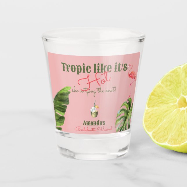 Verre A Shot Tropical Hot Pink Palm Springs Bachelorette Party