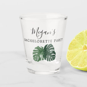 Verre A Shot Tropical Monstera Bachelorette Party Shot Glass