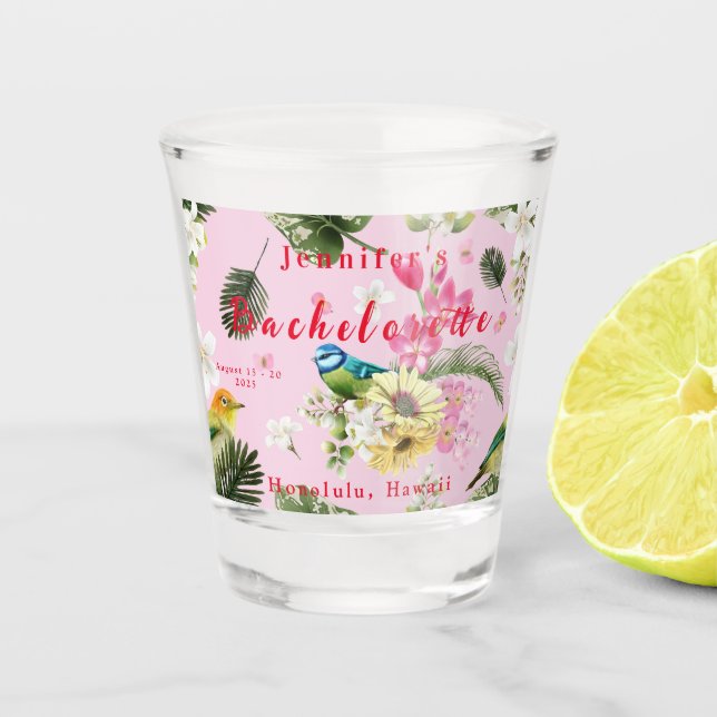 Verre A Shot Tropical Paradise Week-End Voyage Bachelorette Par (Devant)