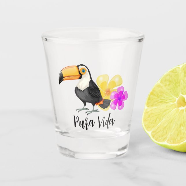 Verre A Shot Tropical Toucan Pura Vida (Devant)