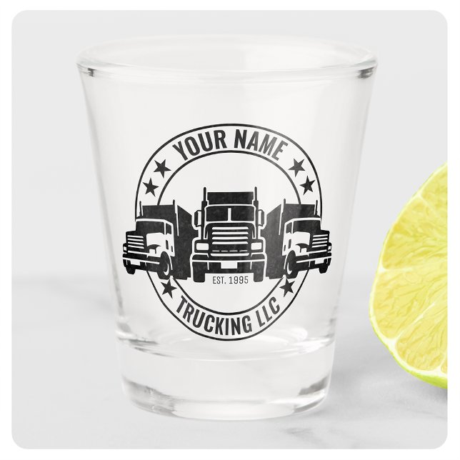 Verre A Shot Trucker personnalisé Big Rig Semi Camion Camion (Créateur téléchargé)