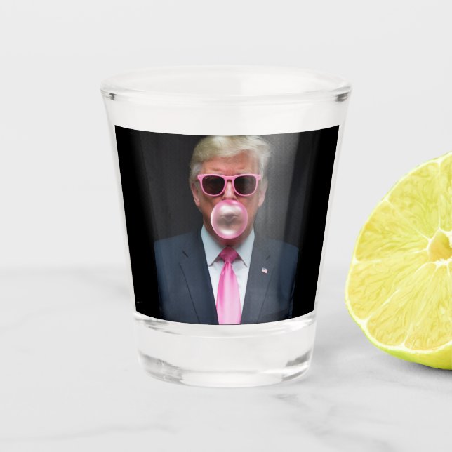 Verre A Shot Trump Pink Bubble Gum Président 47 USA (Devant)