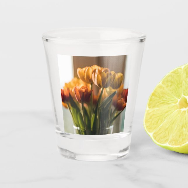 Verre A Shot Tulips Orange Flowers (Devant)