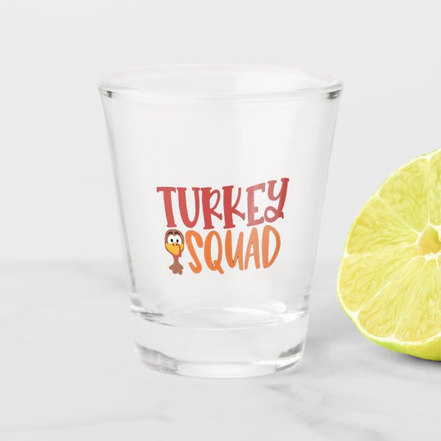 Verre A Shot Turquie Équipe Correspondante Turquie Thanksgiving (Devant)