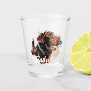 Verre A Shot Typographie Cool simple et moderne Nom et photo