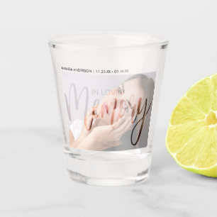 Verre A Shot Typographie Moderne Photographie Mémorial