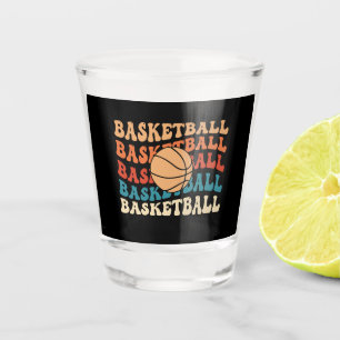 Verre A Shot Typographie sportive vintage Basketball Retro Desi