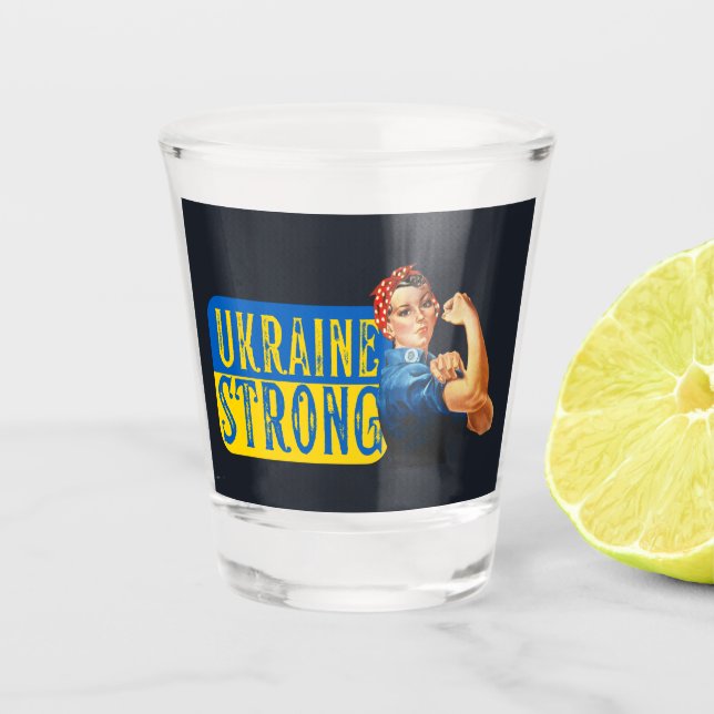 Verre A Shot Ukraine Rosie forte le Riveter (Devant)
