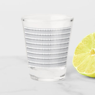 Verre A Shot un arrière - plan blanc avec un motif de cercles
