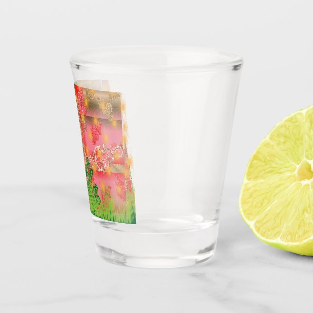 Verre A Shot un miroir et quelques plantes (Droite)