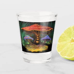 Verre A Shot Un monde de champignons