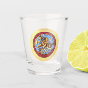 Verre A Shot Un noeud sans fin avec des animaux