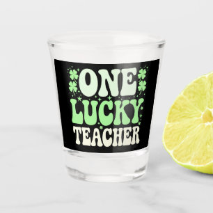 Verre A Shot Un professeur chanceux professeur rétro groovy St-