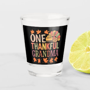 Verre A Shot Une grand-mère reconnaissante Nana dinde jour de T
