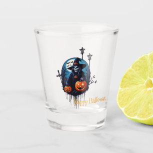Verre A Shot Une scène d'Halloween éffrayante