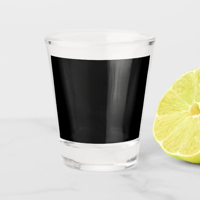 Verre A Shot Une surface noire texturée avec un motif de grain  (Devant)