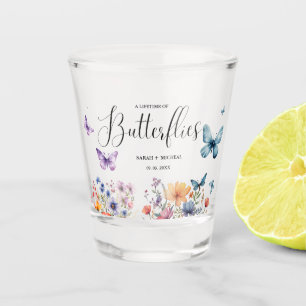 Verre A Shot Une vie de papillons Table de fête de mariage