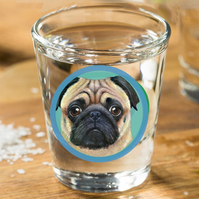 Verre A Shot Unique Fun Stocking Stuffer Amoureux des chiens ph (Créateur téléchargé)