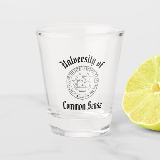 Verre A Shot Université de Common Sense (Devant)