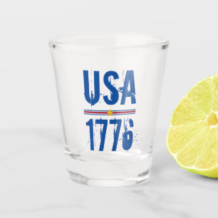 Verre A Shot USA 1776 Patriotique