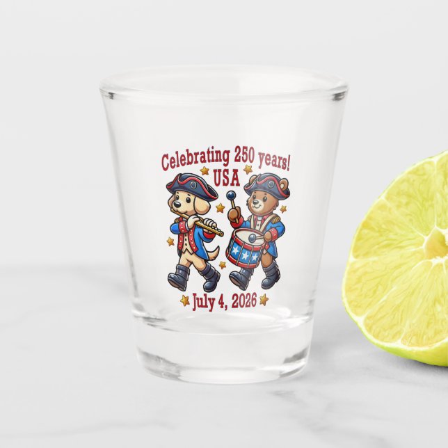 Verre A Shot USA 250th Anniversary Souvenir - Patriotique (Devant)