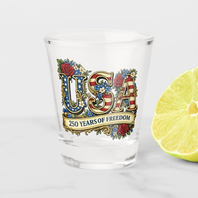 Verre A Shot USA America's 250th Anniversary (Devant)