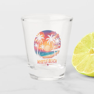 Verre A Shot Vacances à Myrtle Beach Surfeur 
