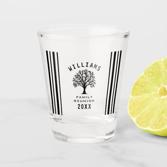 Verre A Shot Vacances été Route Voyage Famille Réunion Cool Arb (Devant)