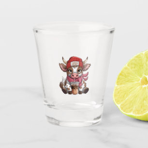 Verre A Shot Vache Accro au Café