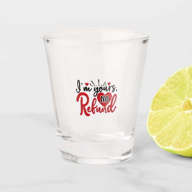 Verre A Shot Valentine Art Je suis à vous (Devant)